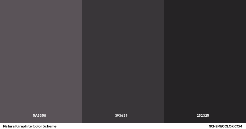 Natural Graphite Color Scheme - Palettes - SchemeColor.com