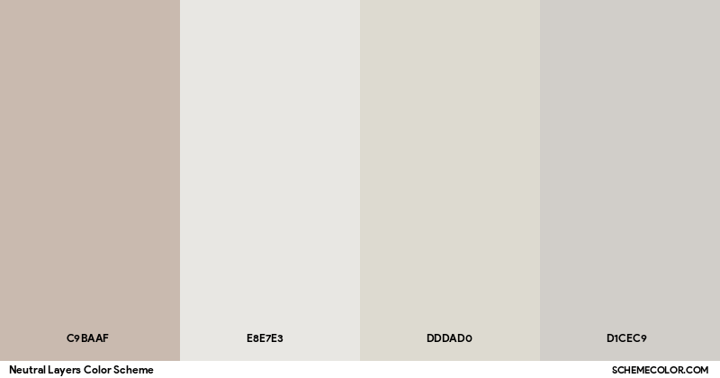 Neutral Layers Color Scheme - Palettes - SchemeColor.com