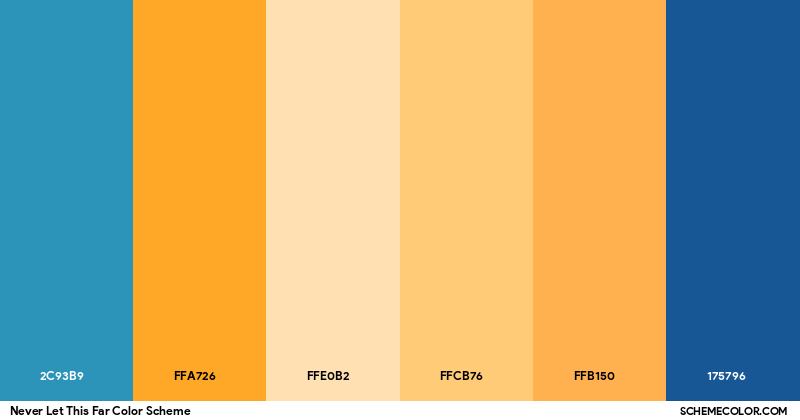 Never Let This Far Color Scheme - Palettes - SchemeColor.com