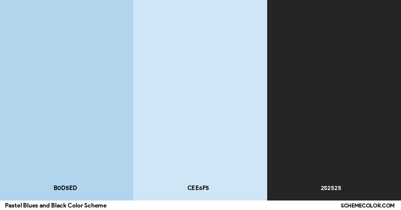 Pastel Blues and Black Color Scheme - Palettes - SchemeColor.com