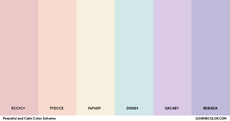 Peaceful and Calm Color Scheme - Palettes - SchemeColor.com
