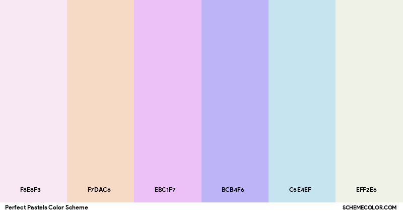 Perfect Pastels Color Scheme - Palettes - SchemeColor.com