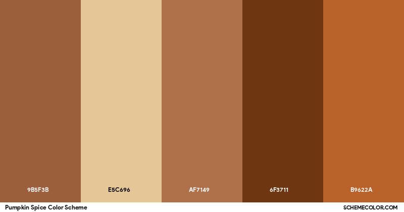 Pumpkin Spice Color Scheme - Palettes - SchemeColor.com