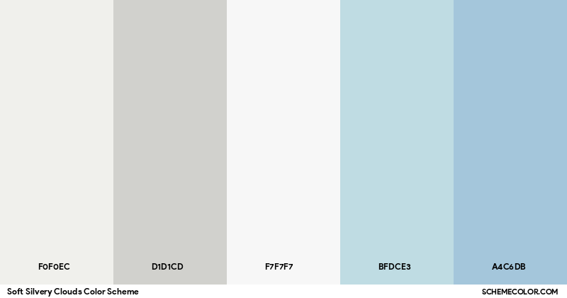 Soft Silver Color Code Soft Silvery Clouds Color Scheme - Palettes - SchemeColor.com
