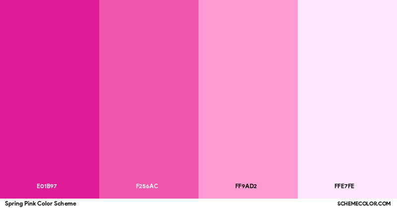 Spring Gonk Colour In Spring Pink Color Scheme - Palettes - SchemeColor.com