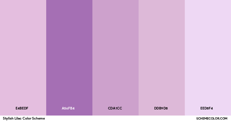Lilac Color Example Stylish Lilac Color Scheme - Palettes - SchemeColor.com