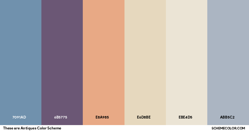 These are Antiques Color Scheme - Palettes - SchemeColor.com