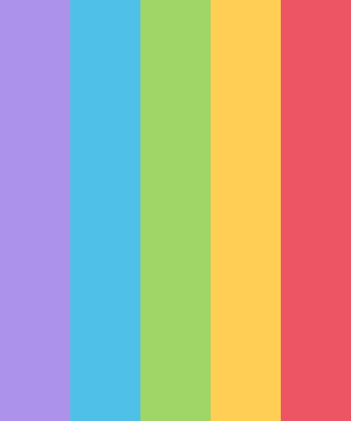 Five Color Rainbow Color Scheme » Blue » SchemeColor.com