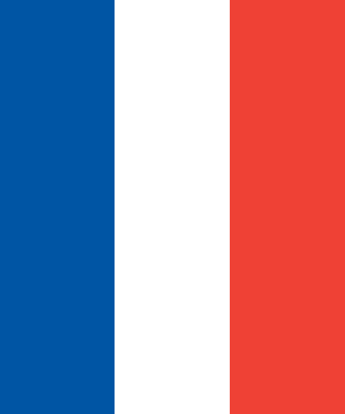 French flag with 'light' blue