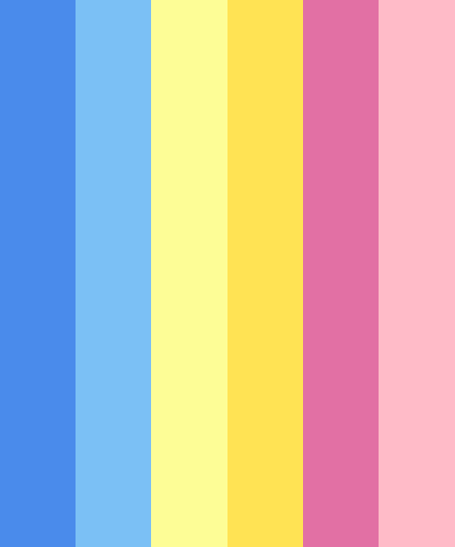 Blue, Pink & Yellow Mix Color Scheme » SchemeColor.com