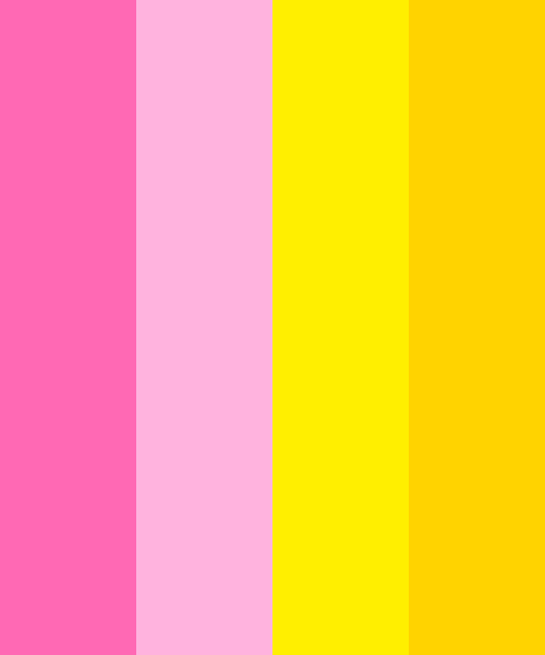 Hot Pink Yellow Color Scheme Pink