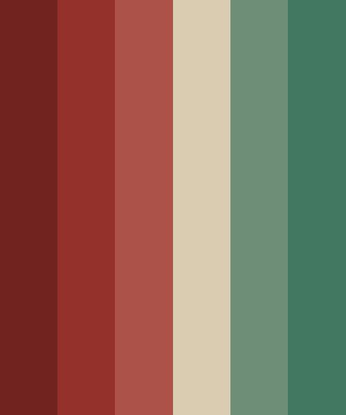 Vintage Red and Green Color Palette