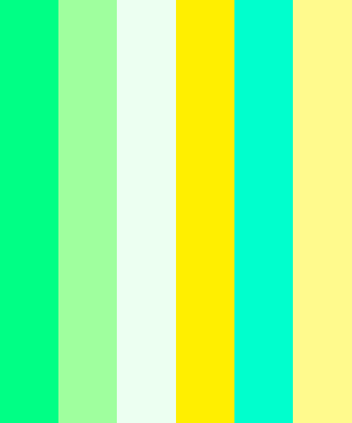 Neon Mint And Yellow Color Scheme Bright Schemecolor Com