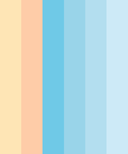 Peach & Light Blue Color Scheme » Blue »