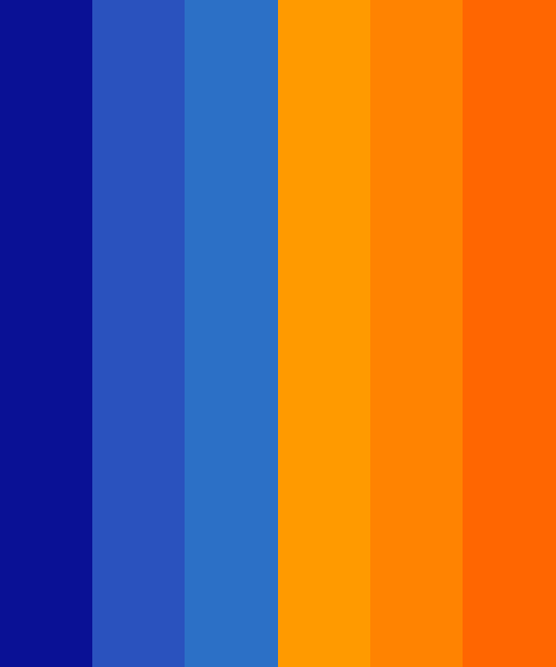 orange and blue hair combination color