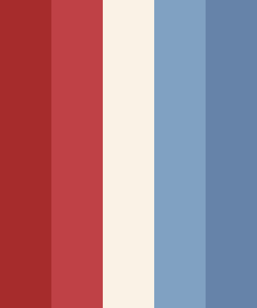 Vintage Red White And Blue Color Scheme Blue