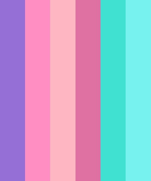 Purple Pink And Turquoise Color Scheme Aqua