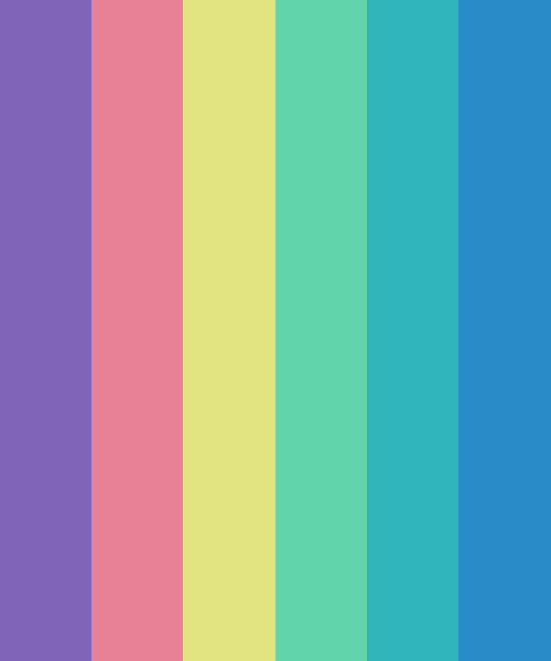 Mermaid Rainbow Color Scheme » Blue » SchemeColor.com