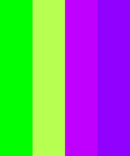 Neon Green Color Palette  Green colour palette, Purple color