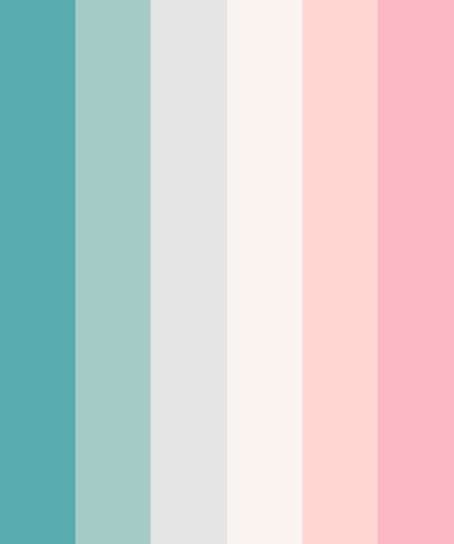 Pastel Teal And Light Pink Color Scheme Blue