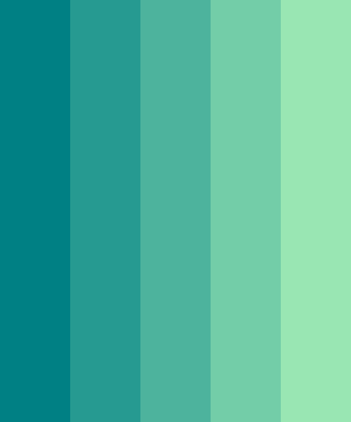 Shades Of Teal Color Scheme Green