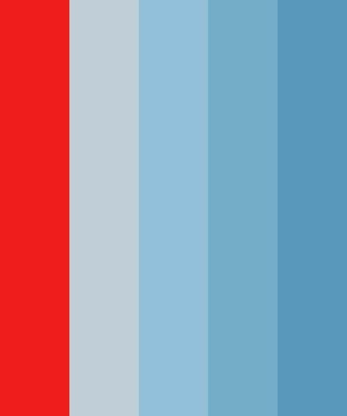 Bright Red With Dull Blues Color Scheme » Blue »