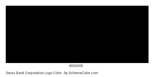 Swiss Bank Corporation Logo - Color scheme palette thumbnail - #000000 