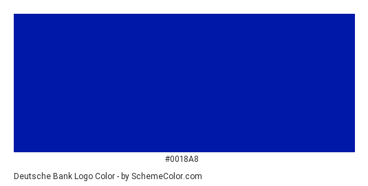 Deutsche Bank Logo - Color scheme palette thumbnail - #0018a8 