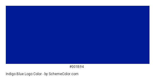Indigo Blue Logo - Color scheme palette thumbnail - #001b94 