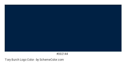 Tory Burch Logo - Color scheme palette thumbnail - #002144 