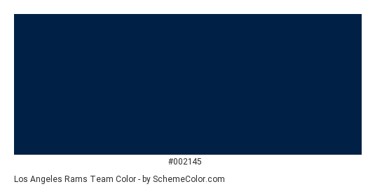 Los Angeles Rams Team - Color scheme palette thumbnail - #002145 
