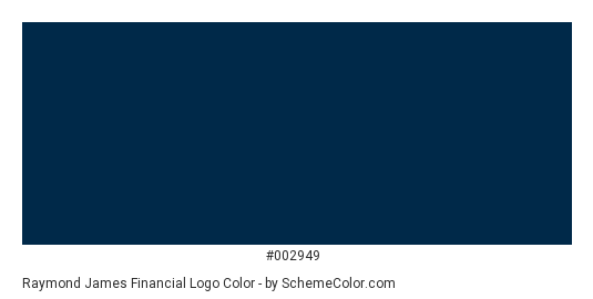 Raymond James Financial Logo - Color scheme palette thumbnail - #002949 
