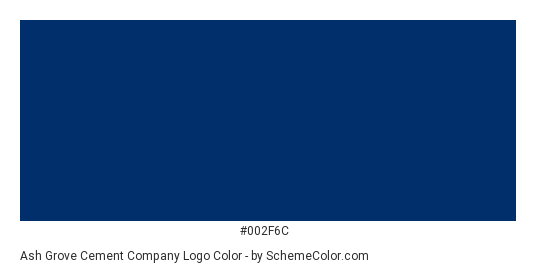 Ash Grove Cement Company Logo - Color scheme palette thumbnail - #002f6c 