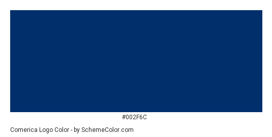 Comerica Logo - Color scheme palette thumbnail - #002f6c 