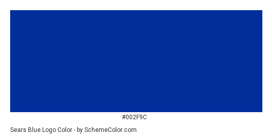 Sears Blue Logo - Color scheme palette thumbnail - #002f9c 