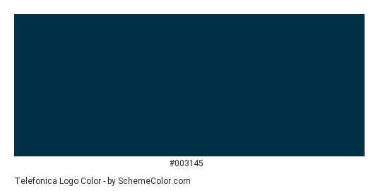 Telefonica Logo - Color scheme palette thumbnail - #003145 