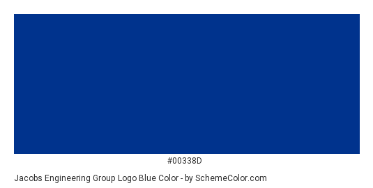 Jacobs Engineering Group Logo Blue - Color scheme palette thumbnail - #00338d 