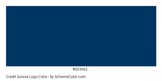 Credit Suisse Logo - Color scheme palette thumbnail - #003662 