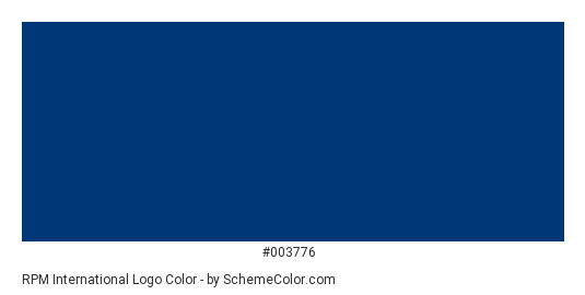 RPM International Logo - Color scheme palette thumbnail - #003776 