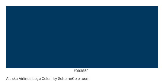 Alaska Airlines Logo - Color scheme palette thumbnail - #00385f 