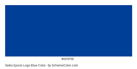 Seiko Epson Logo Blue - Color scheme palette thumbnail - #003f98 