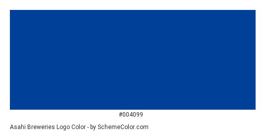 Asahi Breweries Logo - Color scheme palette thumbnail - #004099 