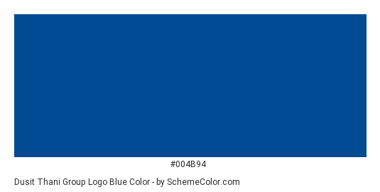 Dusit Thani Group Logo Blue - Color scheme palette thumbnail - #004b94 