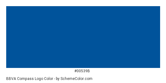BBVA Compass Logo - Color scheme palette thumbnail - #00539b 
