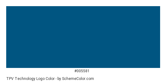 TPV Technology Logo - Color scheme palette thumbnail - #005581 