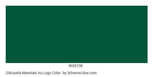 Oldcastle Materials Inc Logo - Color scheme palette thumbnail - #00573b 