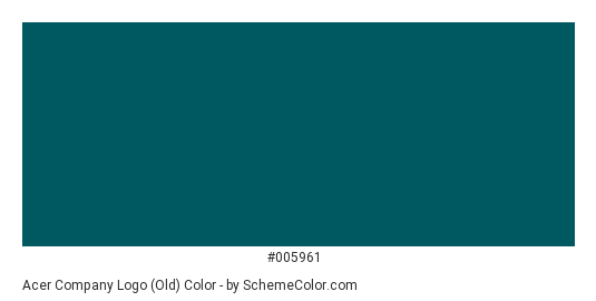 Acer Company Logo (Old) - Color scheme palette thumbnail - #005961 
