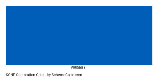 KONE Corporation - Color scheme palette thumbnail - #005EB8 
