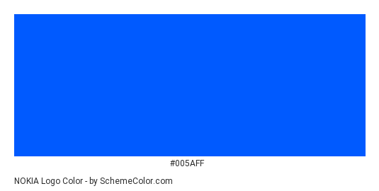NOKIA Logo - Color scheme palette thumbnail - #005aff 