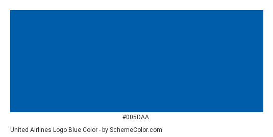 United Airlines Logo Blue - Color scheme palette thumbnail - #005daa 